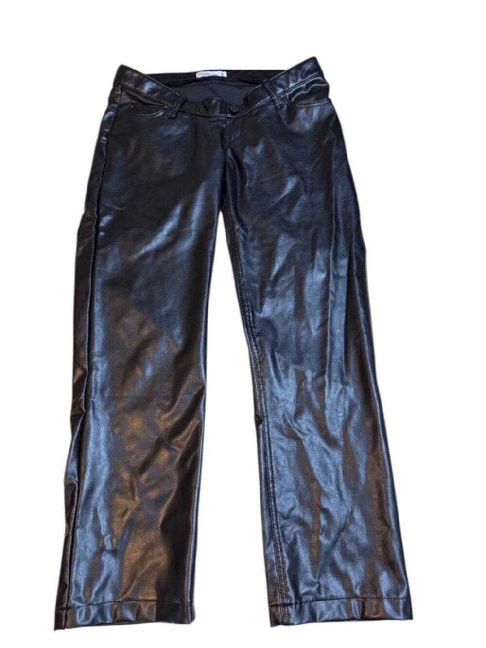 Abercrombie & Fitch *Maternity vegan leather 90s straight pant size 28/6R